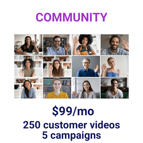 Vloggi's Community tier at $99 per month
