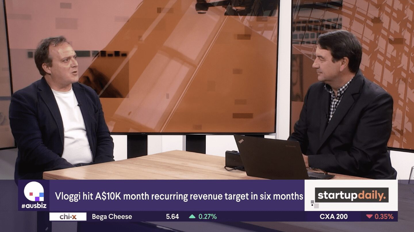 Vloggi on AusBiz Startup Daily 29 Nov 21 discussing capital raise