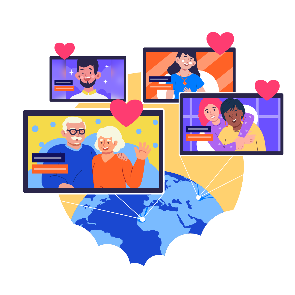 Collect video messages from absent friends