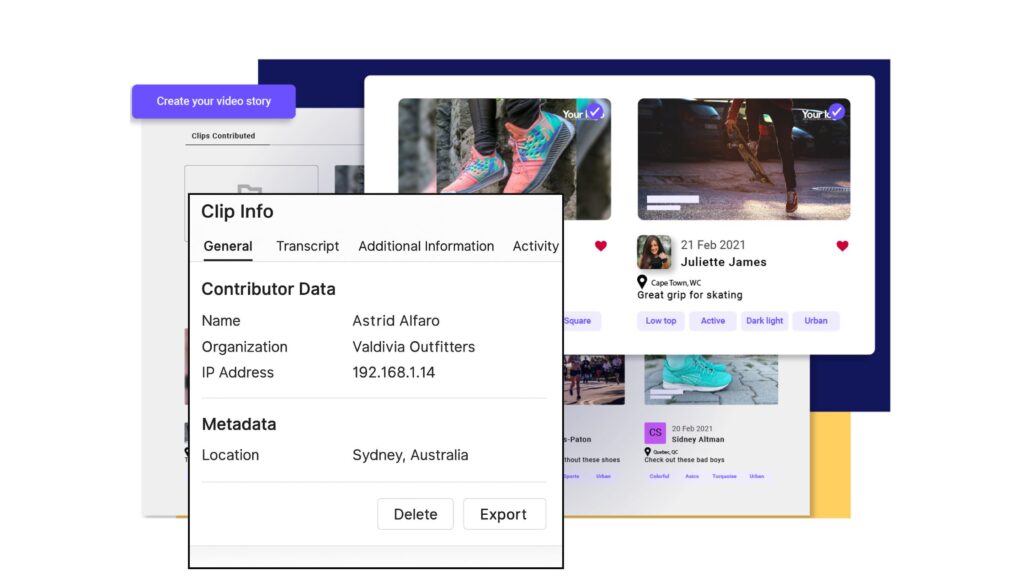 Capture IP addressed of all vidoe submission contributors with Vloggi