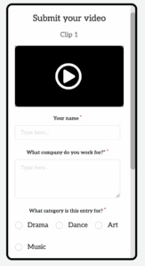 Categories displayed on upload form