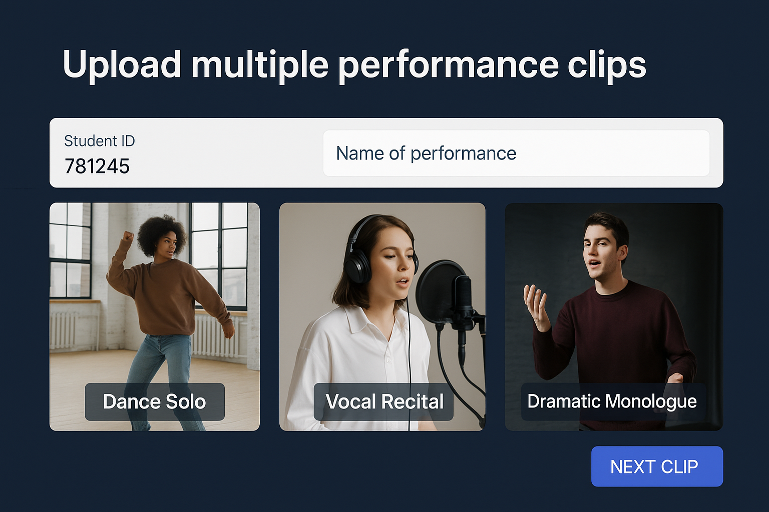 Label individual entries within multi clip video submission with Vloggi