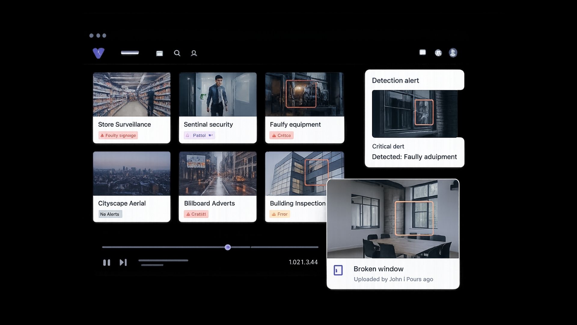Warning screens Vidproof