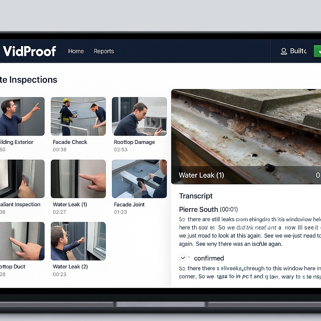 VidProof prototype and video integrity record