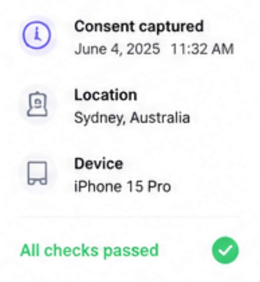 Vloggi captures device data and consent