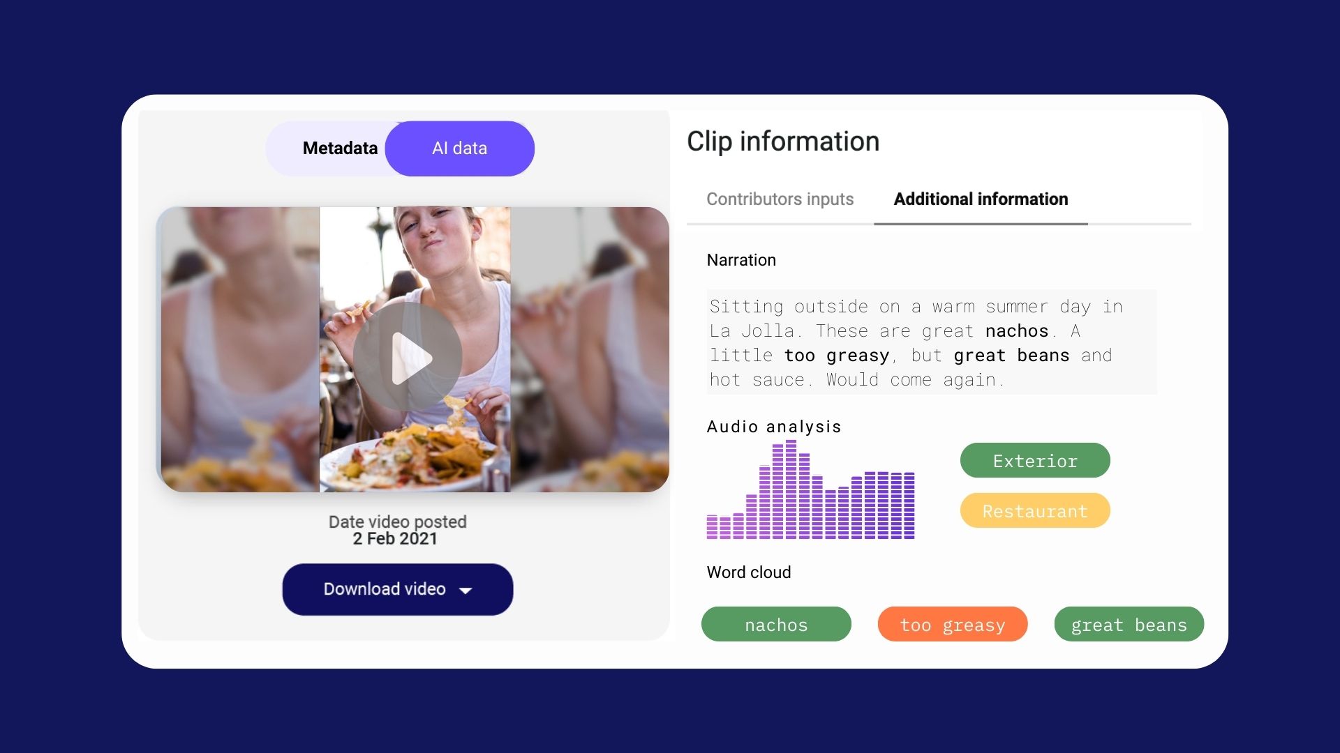 Speech recognition in Vloggi