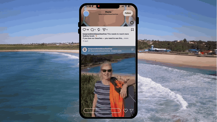 Keep Randwick Beaches Free video petition campaign