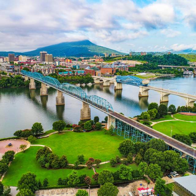 Chattanooga destination aerial from Chattanooga Tourism Co.