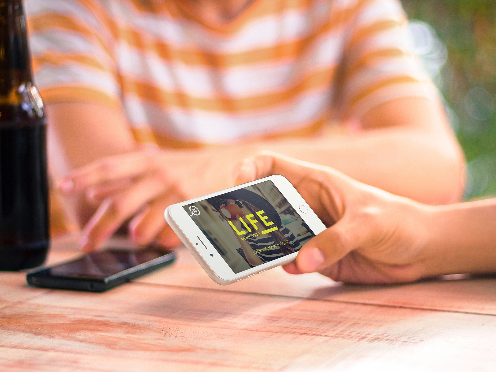 Life In My Hood concept showing a viewer-led neighborhood guide on a phone
