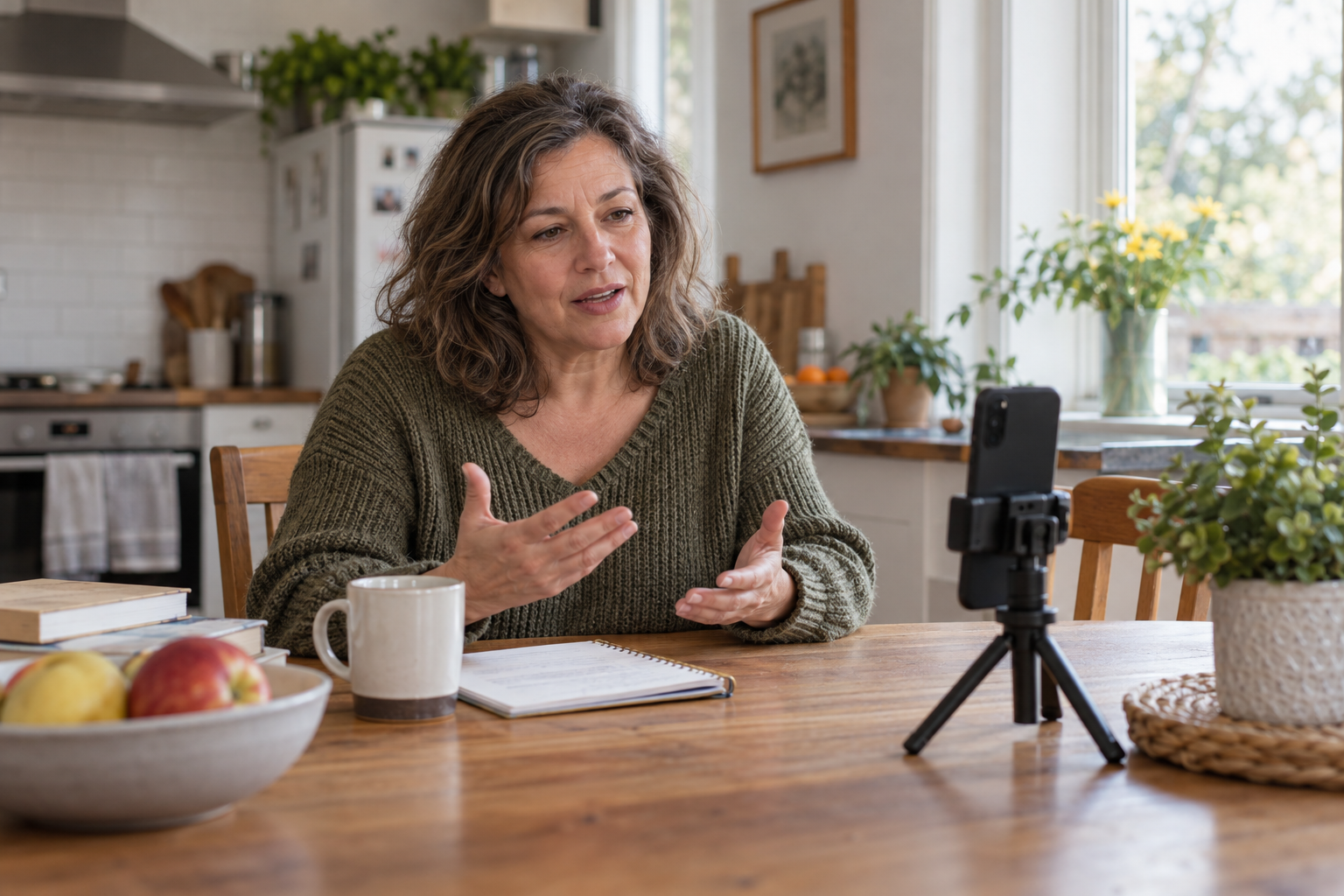 Resident recording consultation feedback — AI-generated illustrative photograph