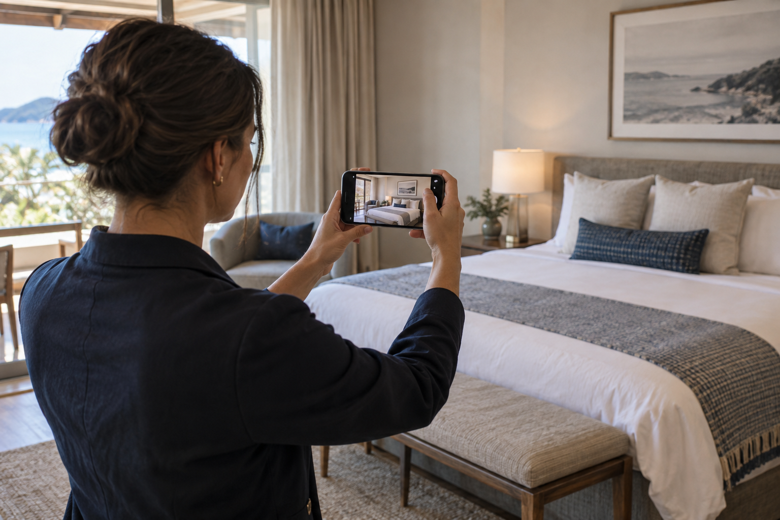 Room and venue walkthroughs — AI-generated illustrative photograph