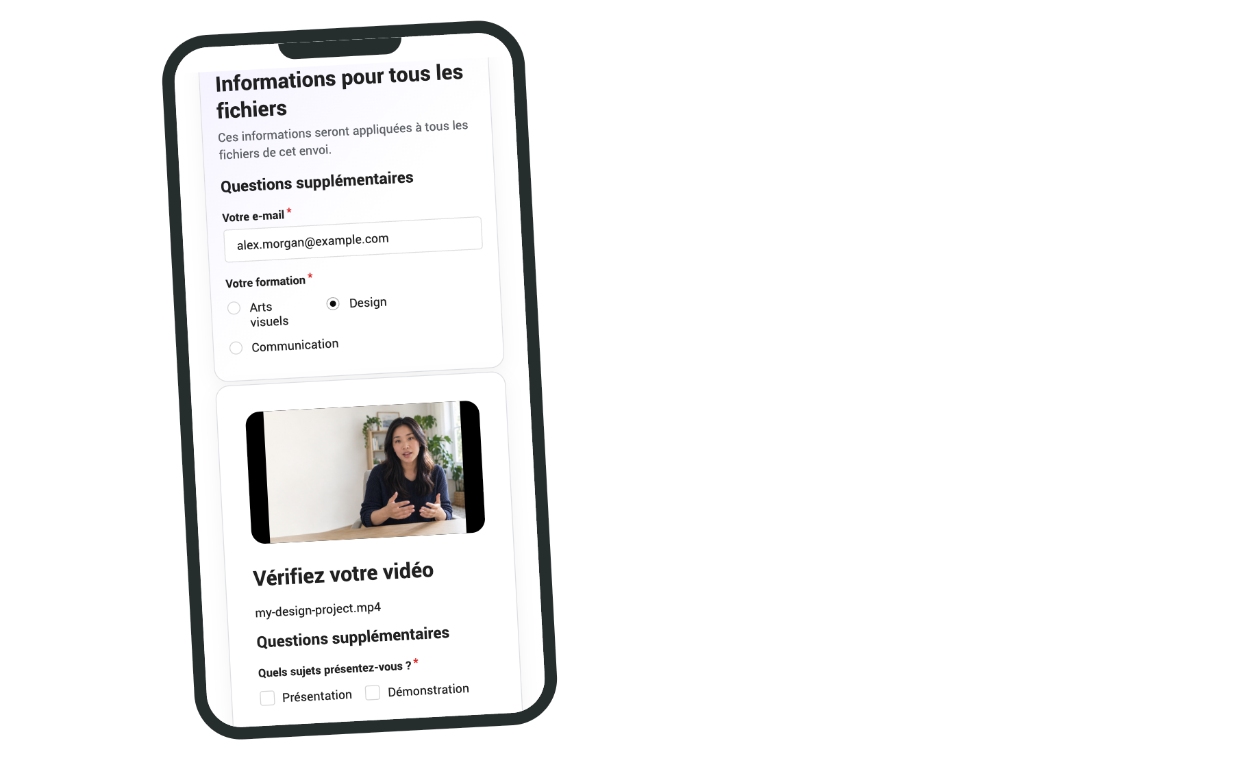 Offer single-select, multi-select and translated choices — Context workflow illustration