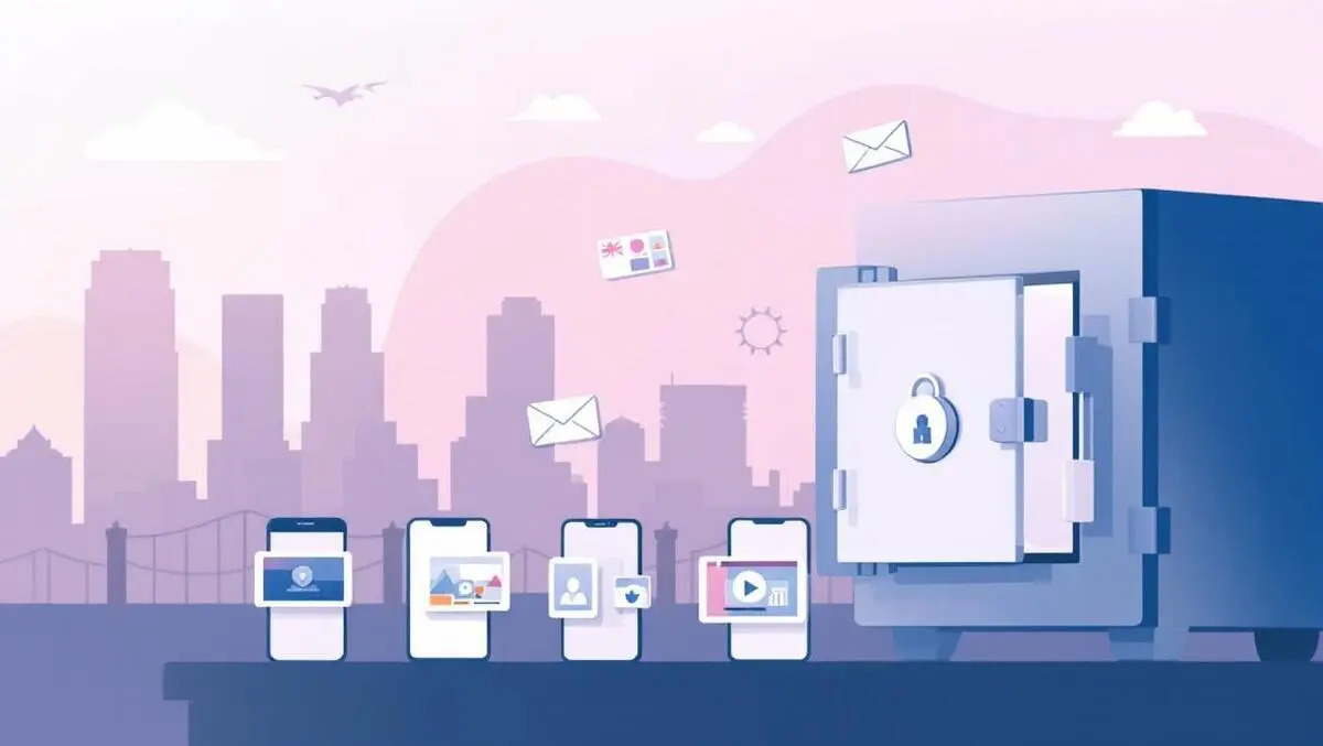TelcoNews Australia article artwork showing mobile video connected to secure digital records