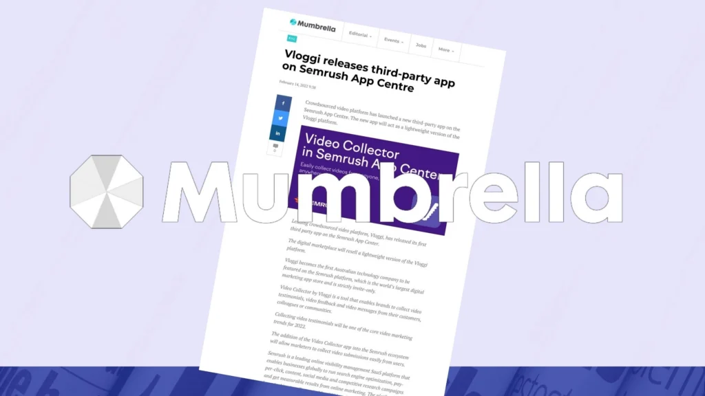 Mumbrella news re Vloggi Semrush 1