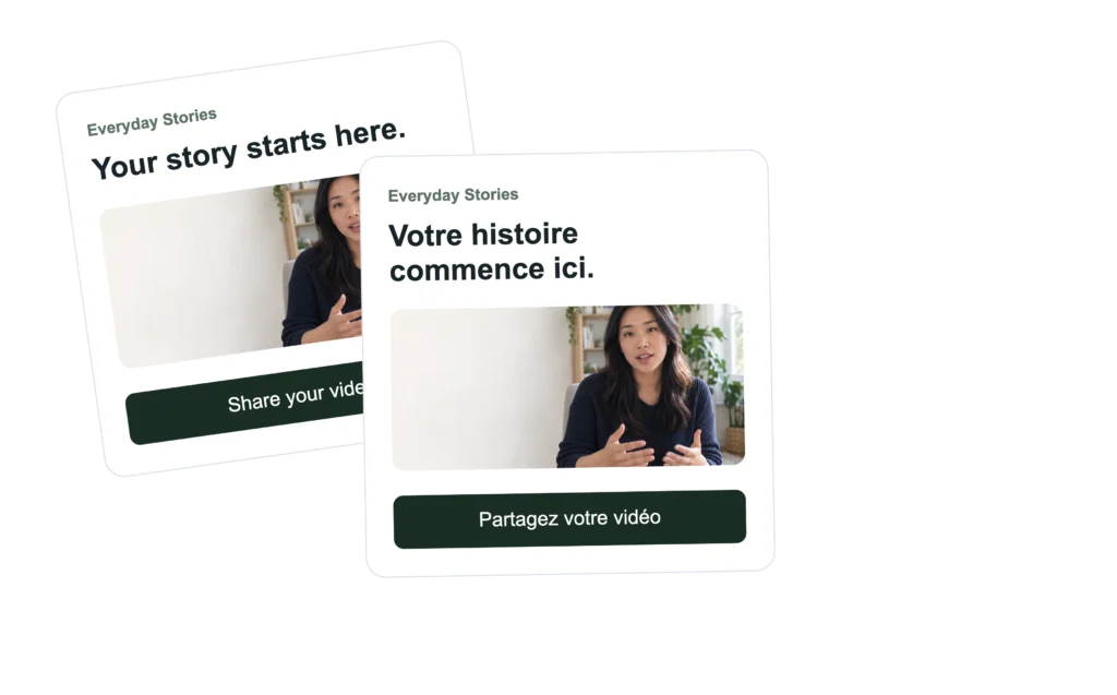 Choose contributor language and completion message — Collect workflow illustration